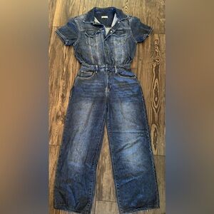 Good American Classic Blue Denim jumpsuit